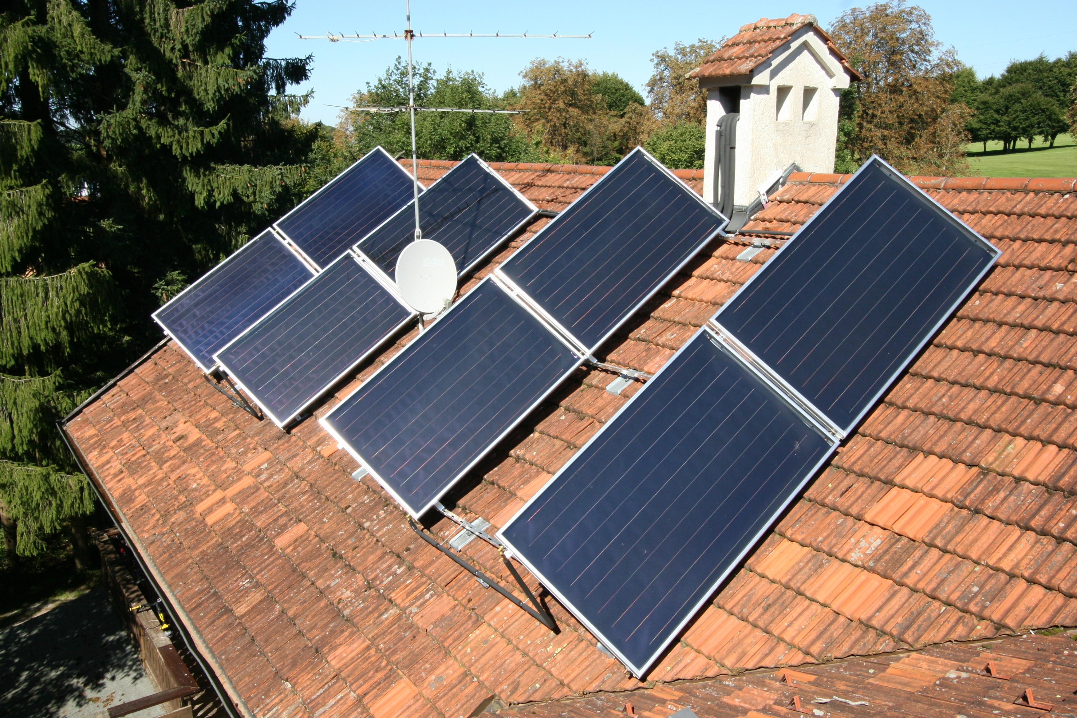 Solarplatten zur Energiegewinnung aus der Sonne