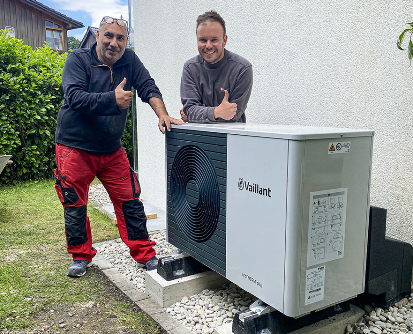 Neubau einer Vaillant Wärmepumpe