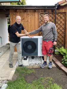 Vaillant Luft-Wärmepumpe Aussenaufstellung beim Kunden